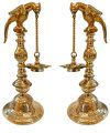 Parrot Vilakku | Buy Parrot Vilakku Brass Lamp Online | Traditional South Indian Oil Lamp for Puja & Decor